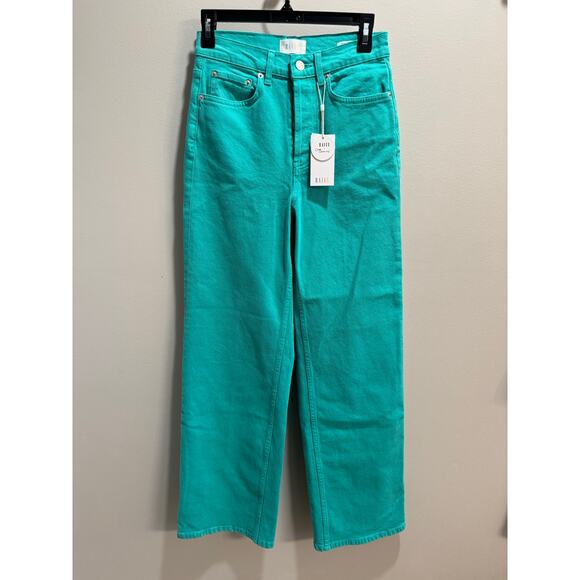 NEW Rails Getty Wide Leg Jeans in Emerald Green Size 25 - Picture 2 of 8